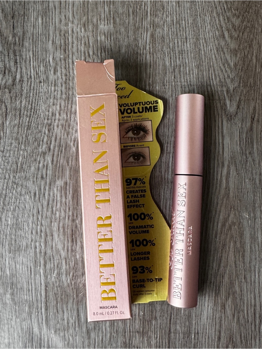 Too Faced Better Than Sex Mascara Dramatic Volume Black 8ml NIB